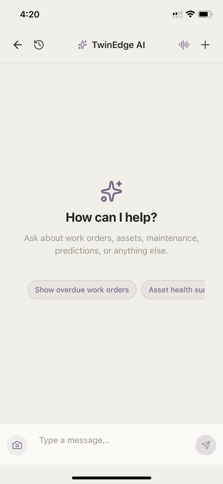 Ask TwinEdge AI in TwinEdge